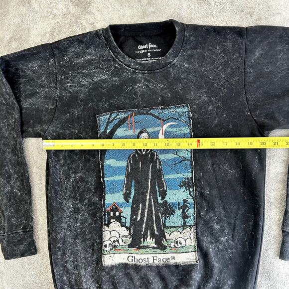 Ghost Face Scream Crewneck Pullover Sweatshirt Men's S Halloween Horror Graphic - Picture 10 of 11
